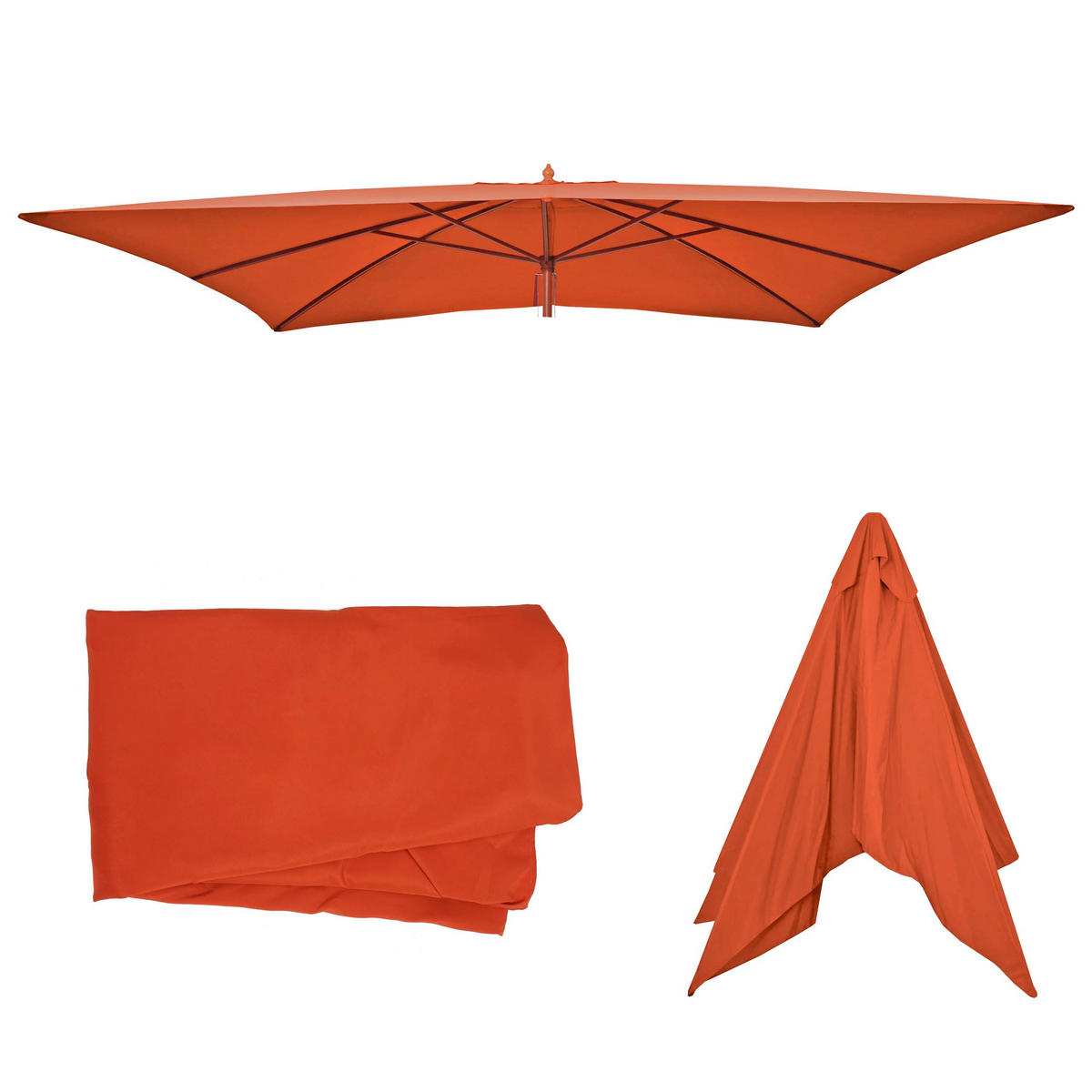 ERSATZ-BEZUG FÜR SCHIRM Orange - Orange, Textil (390/290cm) - MCW