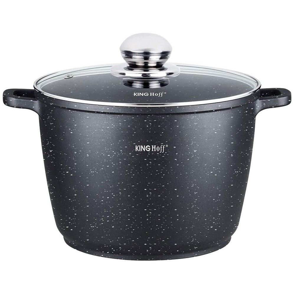 TOPF Schwarz 24/24/16.5 cm KH1598 - Schwarz, Glas (24cm) - Kinghoff 