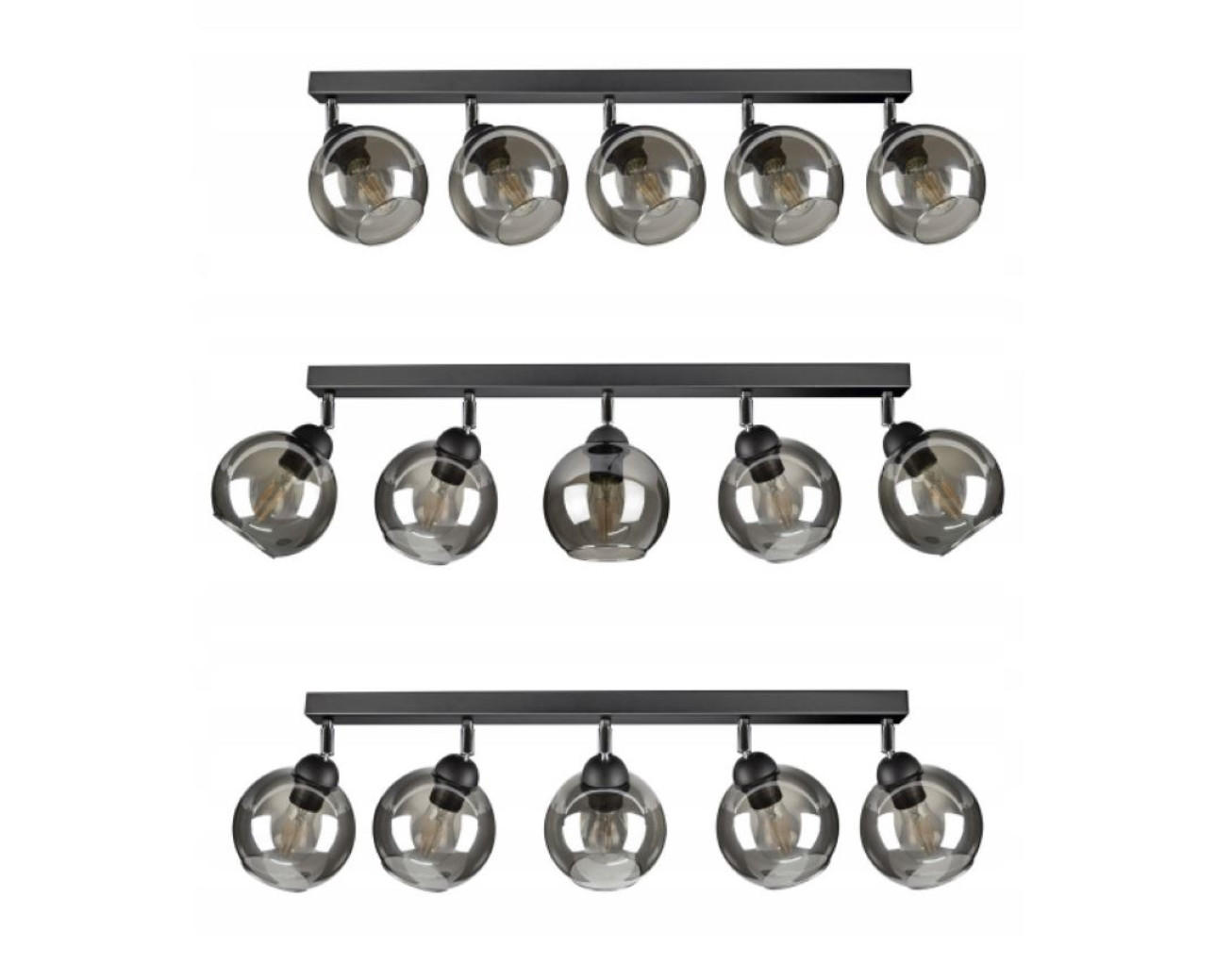 DECKENLEUCHTE HAGEN - Schwarz, Glas/Metall (15/95/21cm) - kiki design