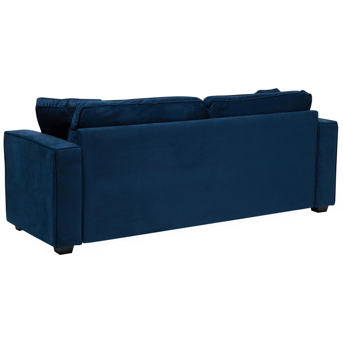 3-SITZER-SOFA Samtstoff Marineblau Falun - Hellblau, Textil (204/82/78cm) - Beliani