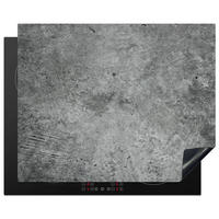 HERDABDECKPLATTE Beton - Schiefer - Grau -Betonstruktur Herdabdeckung Induktionsfeld 65x52 cm - Grau, Kunststoff (65/52/0.2cm) - MuchoWow