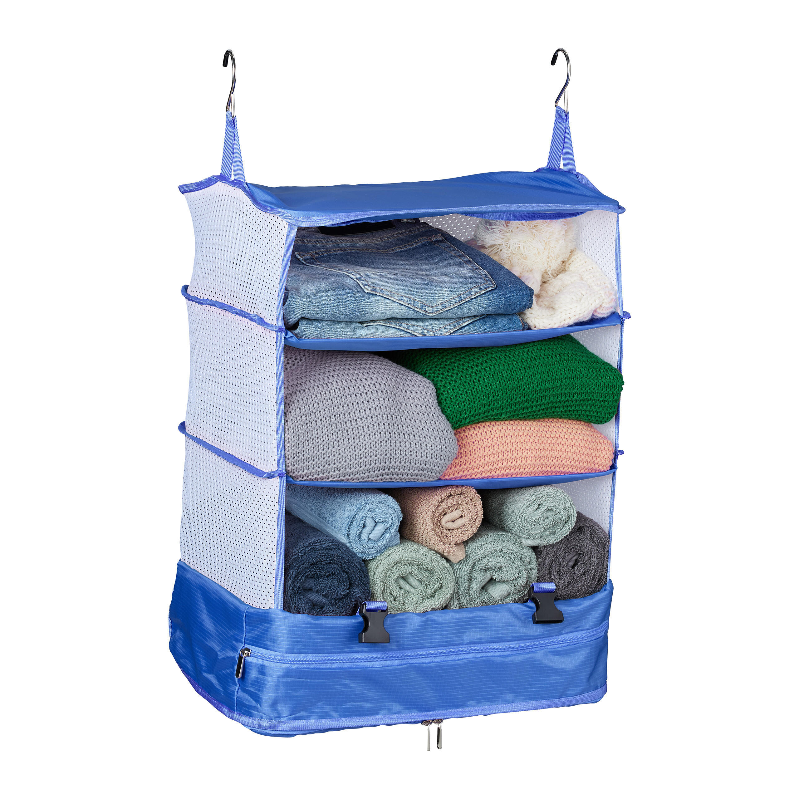 GEPÄCK-ORGANIZER - Dunkelblau, Textil/Metall (44/55/30cm) - Relaxdays