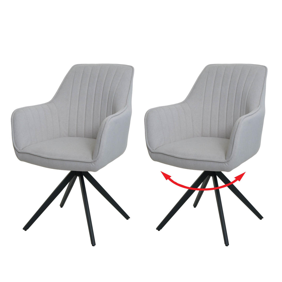 ESSZIMMERSTUHL Beige 2er-Set - Beige/Naturfarben, Textil (58/87/55cm) - MCW