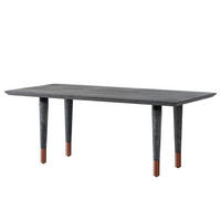 COUCHTISCH - Massivholz - Eiche Schwarz - Eichefarben/Schwarz, Holz/Metall (60/120/47cm) - home24