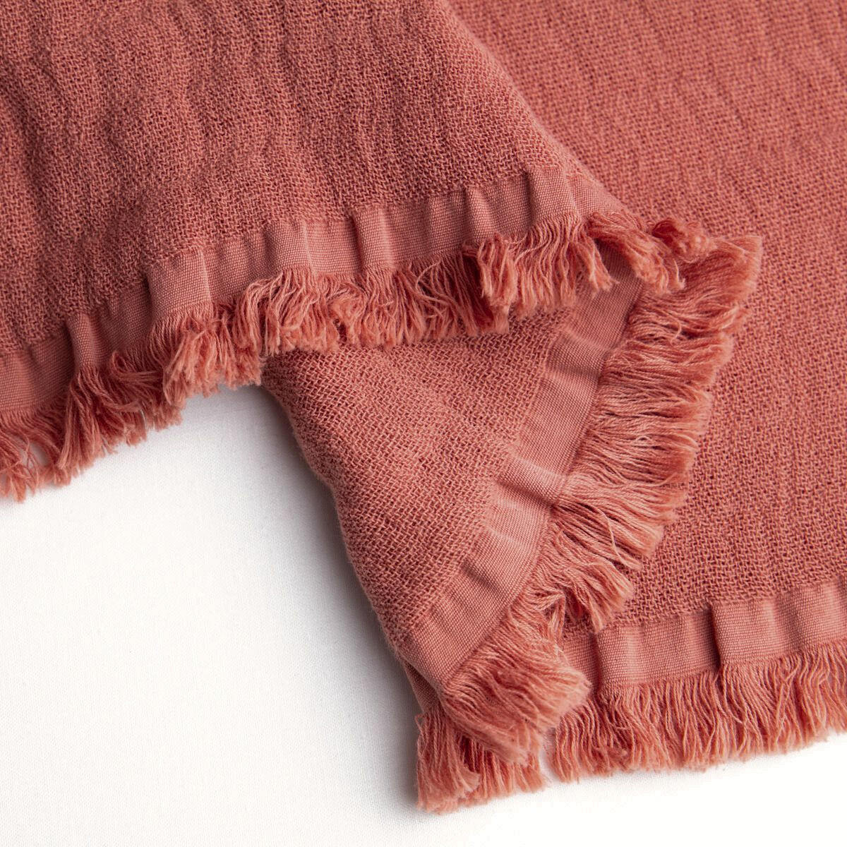 TAGESDECKE JUICY, 260x240cm, Baumwolle, Koralle - Koralle, Textil (260/240cm) - SOWL