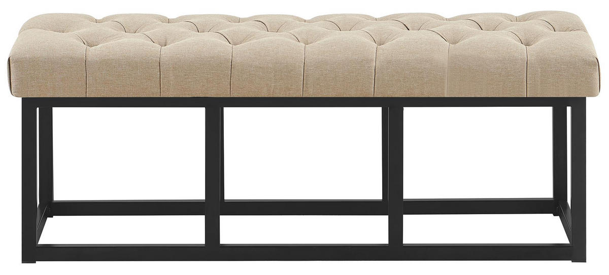 SITZBANK Mexico Stoff Taupe - Taupe, Textil (120/46/38cm) - DELUKE