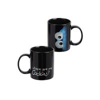 KAFFEEBECHER Sesamstraße Krümelmonster Schwarz 320 ml - Schwarz, Keramik (0.32L) - United Labels