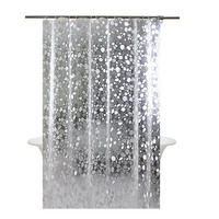DUSCHVORHANG EINLAGE 3D Muster wasserdicht für Dusche und Badewannen - Transparent, Textil (180/180cm) - MCBOSON