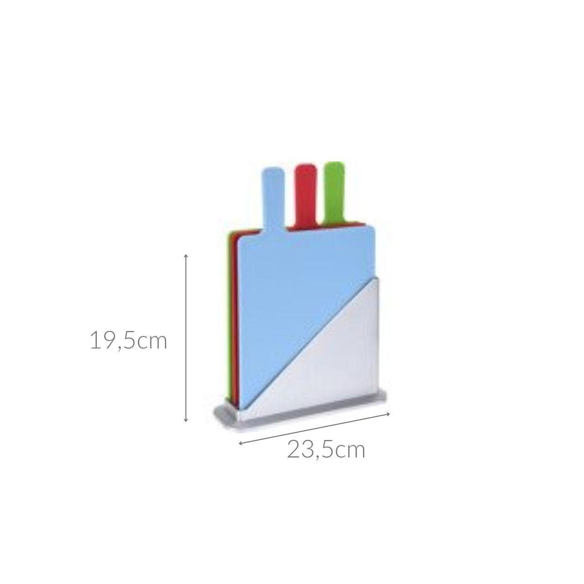 SCHNEIDEBRETTER jedes Brett mit Index 8/23/31 cm - Multicolor, Kunststoff (23/8cm) - Excellent Houseware