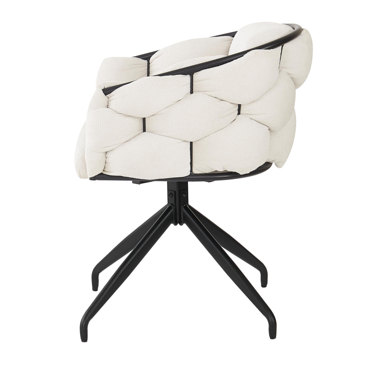 LUXUSSTUHL 2-Tlg Drehbar 360°, Ergonomisch, Beige Esszimmerstuhl - Beige, Metall (45/77.5/44cm) - FLIEKS