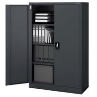 AKTENSCHRANK abschließbar KADO mit Flügeltüren 140x90x40cm Anthrazit - Anthrazit, Metall (90/140/40cm) - DELUKE