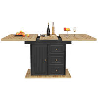 ESSTISCH 110/80/75 cm naturfarben aus MDF und Metall mit Stauraum - Hellbraun, Holzwerkstoff (110/80/75cm) - OKWISH
