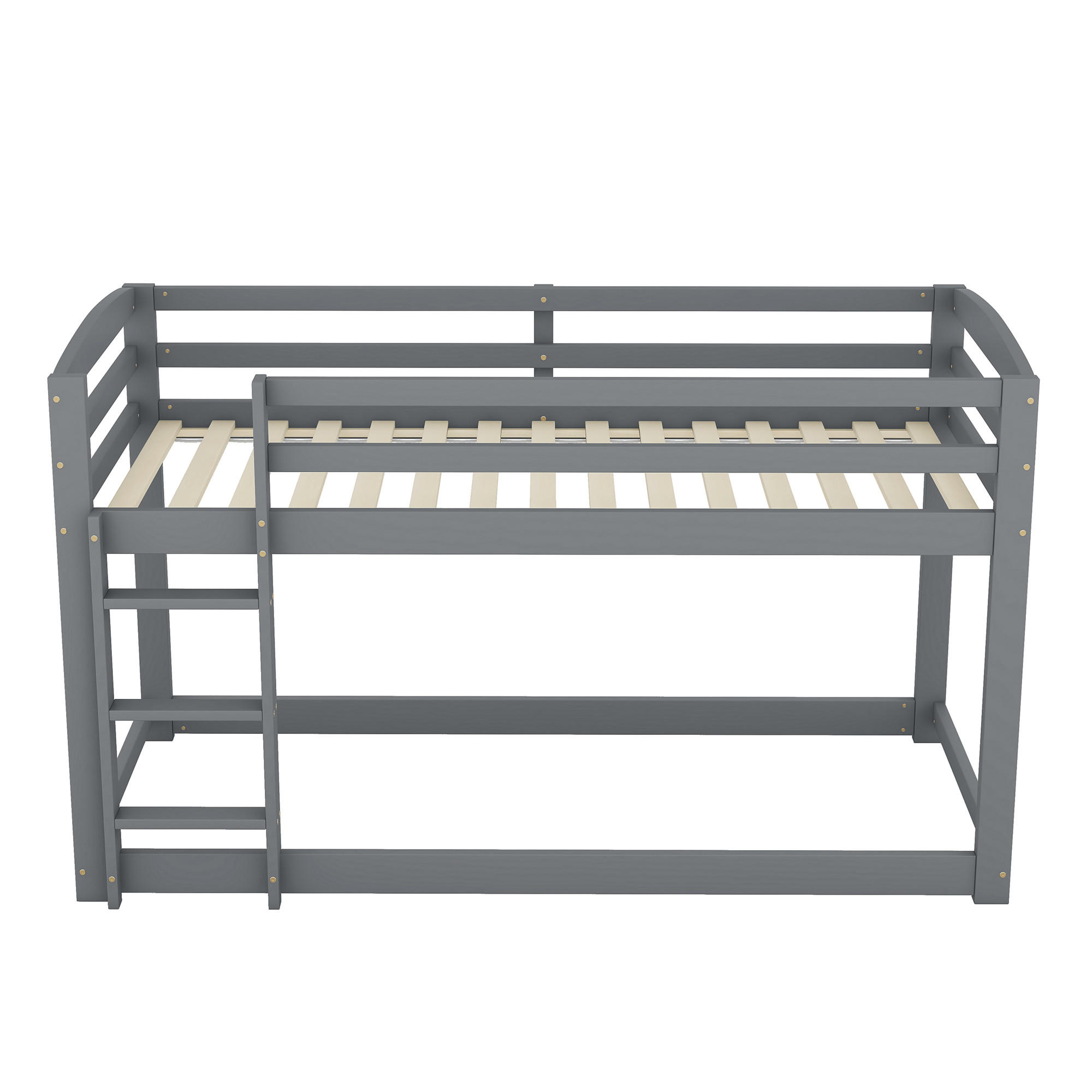 ETAGENBETT 90x200 Kiefer grau - Naturfarben, Holz (90/200cm) - LEBENLANG