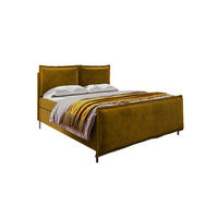 BOXSPRINGBETT VERO PLUS Cordstoff Goldfarben 160/200 cm - Goldfarben/Schwarz, Holzwerkstoff/Textil (160/200cm) - 99rooms