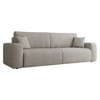 SCHLAFSOFA Piano - Hellgrau/Schwarz, Holz/Kunststoff (245/82/92cm) - MIRJAN24