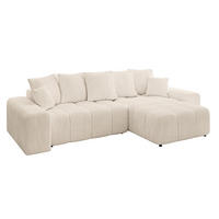ECKSOFA Ottomane rechts ENIL-L 297x189x68 Beige Cord - Beige, Holzwerkstoff/Kunststoff (189/297cm) - ALTDECOR