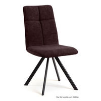 ESSZIMMERSTUHL drehbar (6er-Set) Deryl 47x92x60 Schwarz/Espresso - Dunkelbraun/Schwarz, Kunststoff (60/92/47cm) - 58aufmkessel