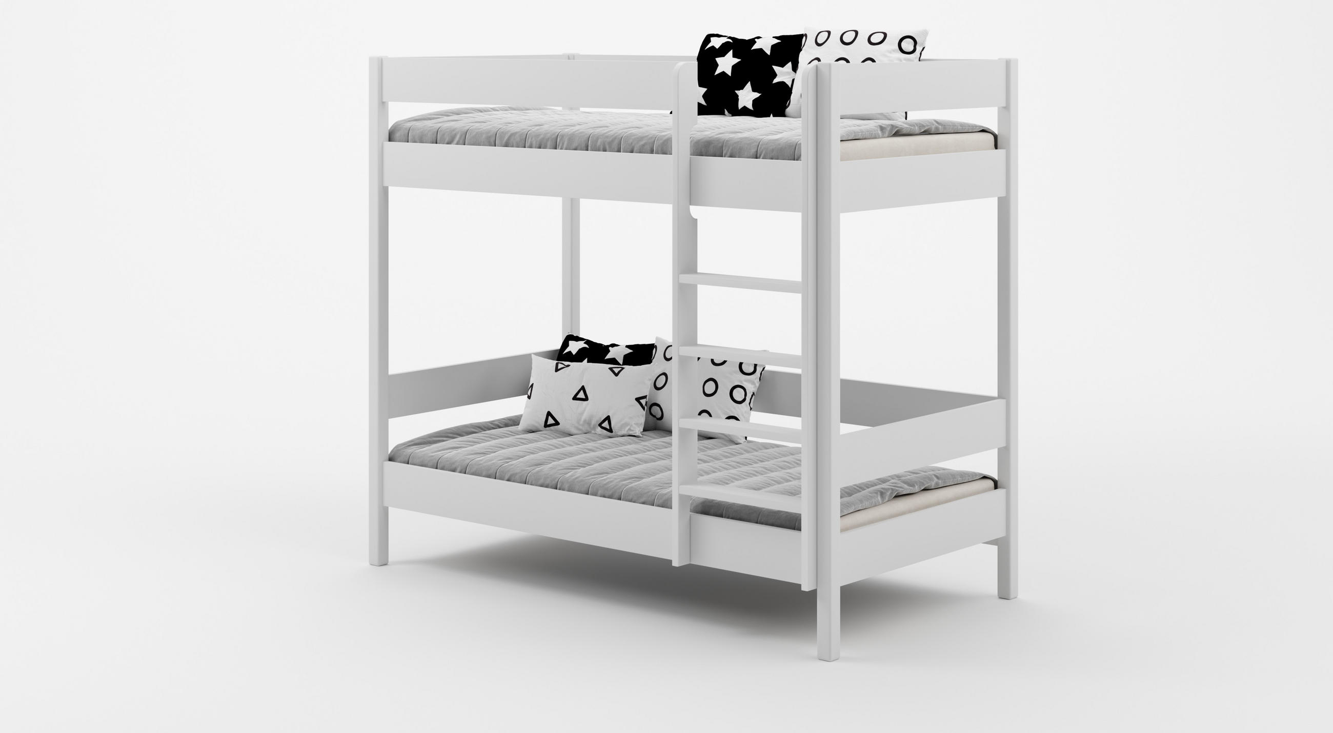 ETAGENBETT Diego 180x90 weiß - Weiß, Holzwerkstoff (90/180cm) - LUKDOM