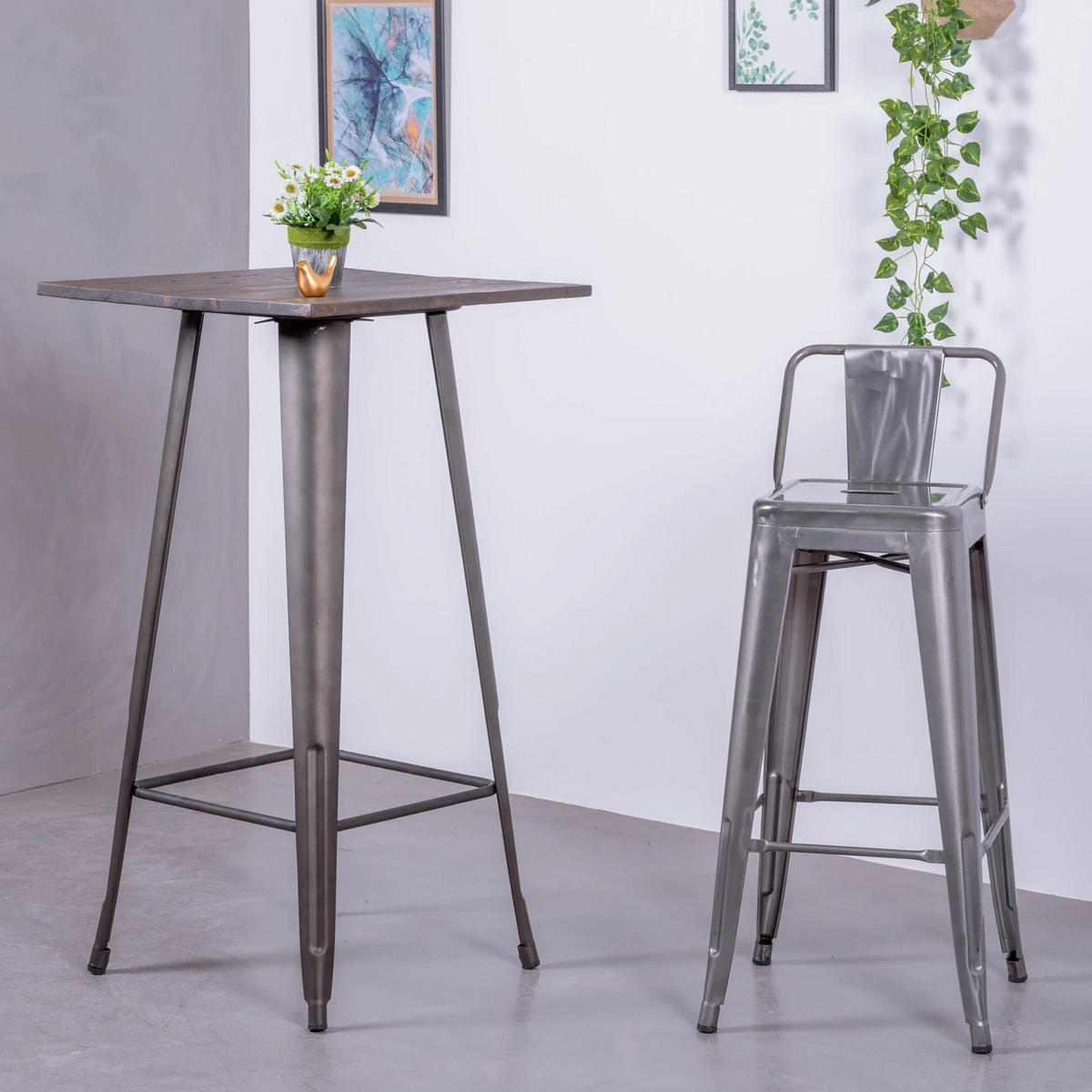 HOCKER Metall Alufarben - Alufarben, Metall (43/97/43cm) - Nest Dream