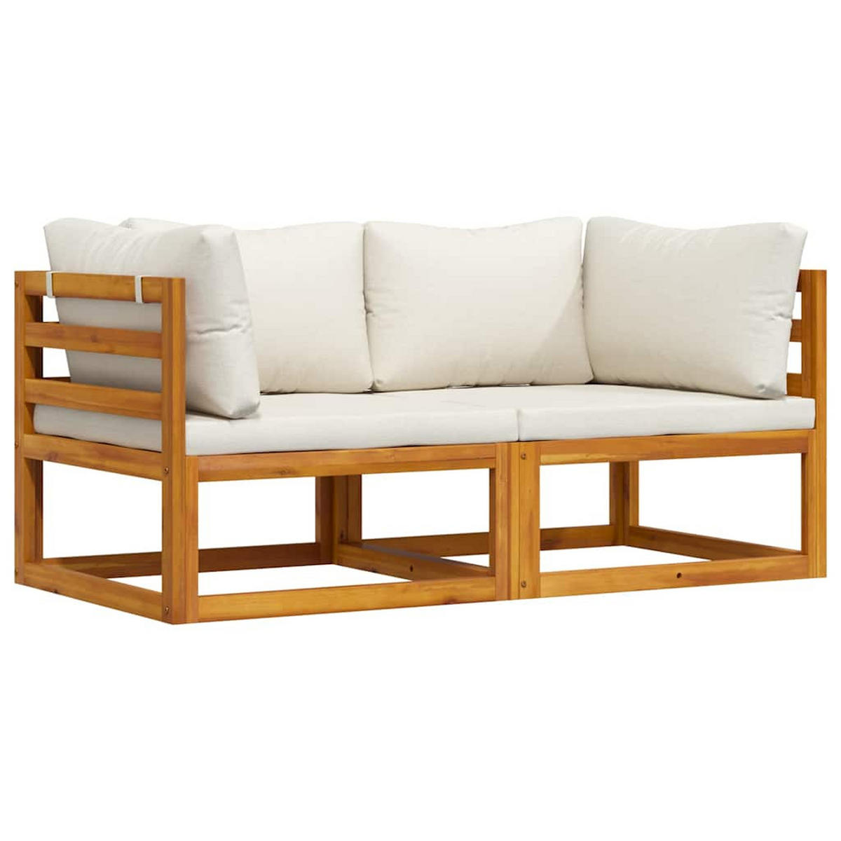 GARTENSOFA DYXP 70/60/70 cm （2er-set) - Creme, Holz (70/60/70cm) - ZMH