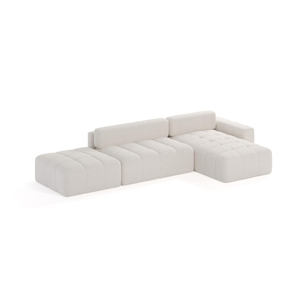ECKSOFA RIFU LA mit Schlaffunktion, Weiß - Weiß, Textil (363/185cm) - Fedve