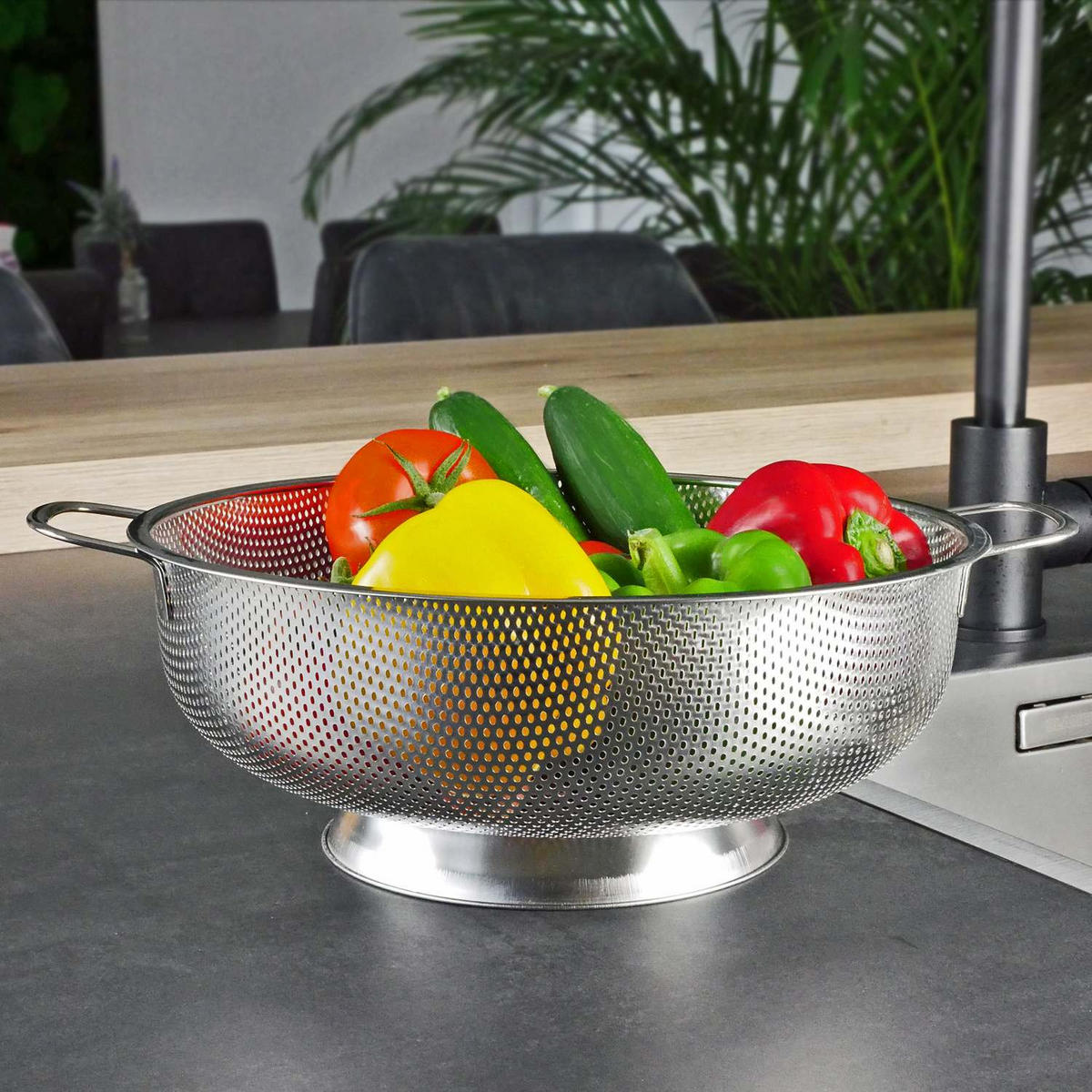 KÜCHENSIEB - Silberfarben, Metall (28.5cm) - Intirilife