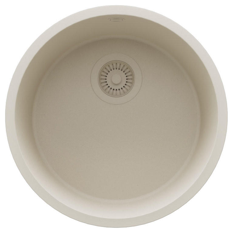 UNTERBAUSPÜLE GRANIT Valletta, 2-er set Beige 46/46 cm 1 Becken + Ablauf-Set ab 50er Unterschrank - Beige, Kunststoff (46/20/46cm) - Primagran