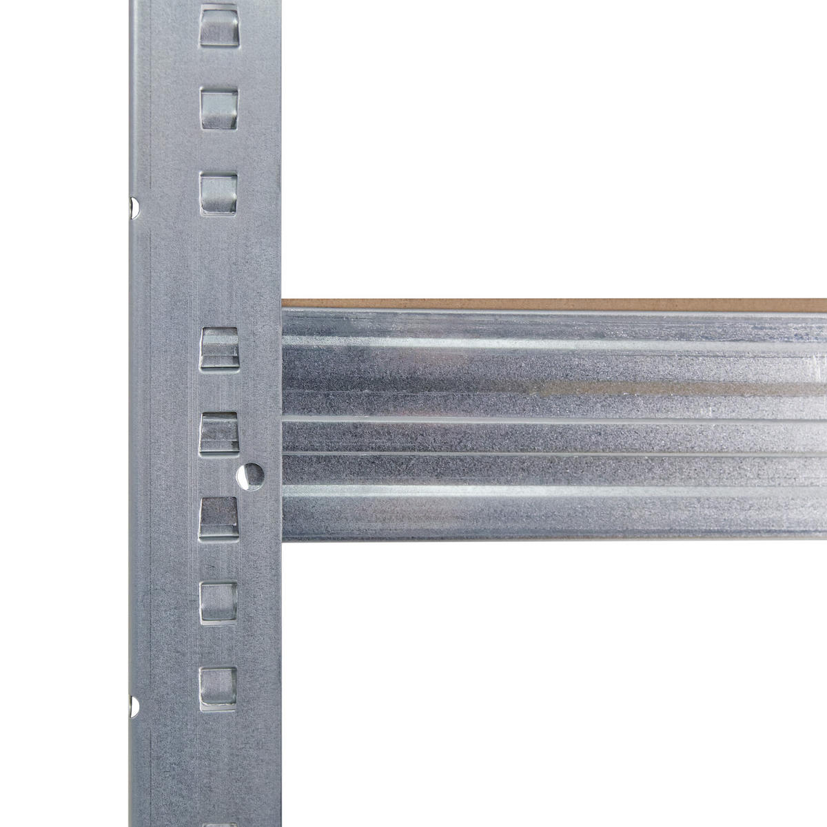 SCHWERLASTREGAL PRO 155x60x40 cm in verzinkt mit 6 Böden und 166 kg Traglast pro Boden - Silberfarben, Metall (60/155/40cm) - shelfplaza