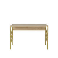 COMPUTERTISCH Josephine Gold Eiche - Eichefarben/Gelb, Holzwerkstoff (120/60/75cm) - Decorotika