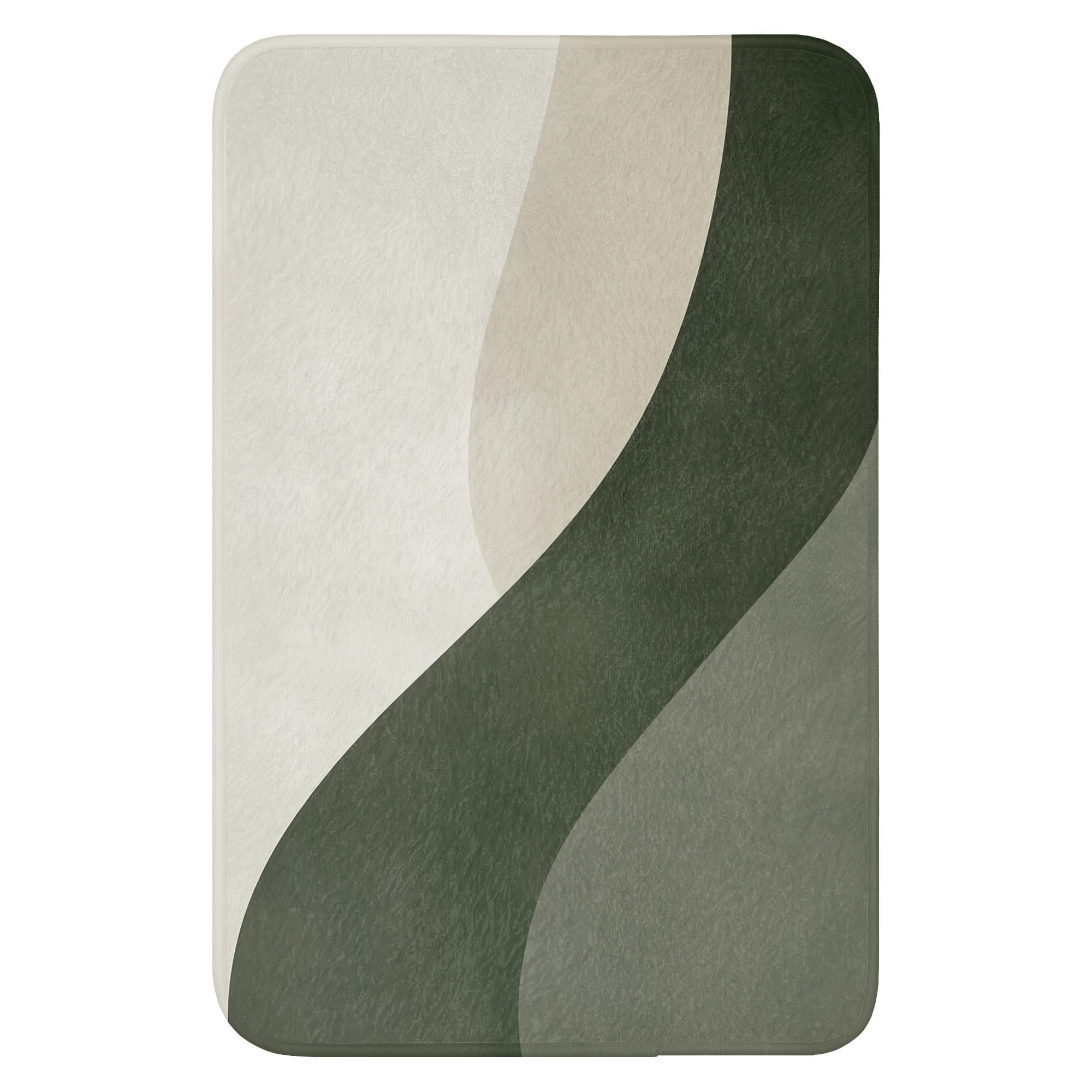 WC-VORLEGER Japandi - Grün - Abstrakt - Modern WC Teppich 40x60 cm - Grün, Kunststoff/Textil (40/60cm) - OnlyWow