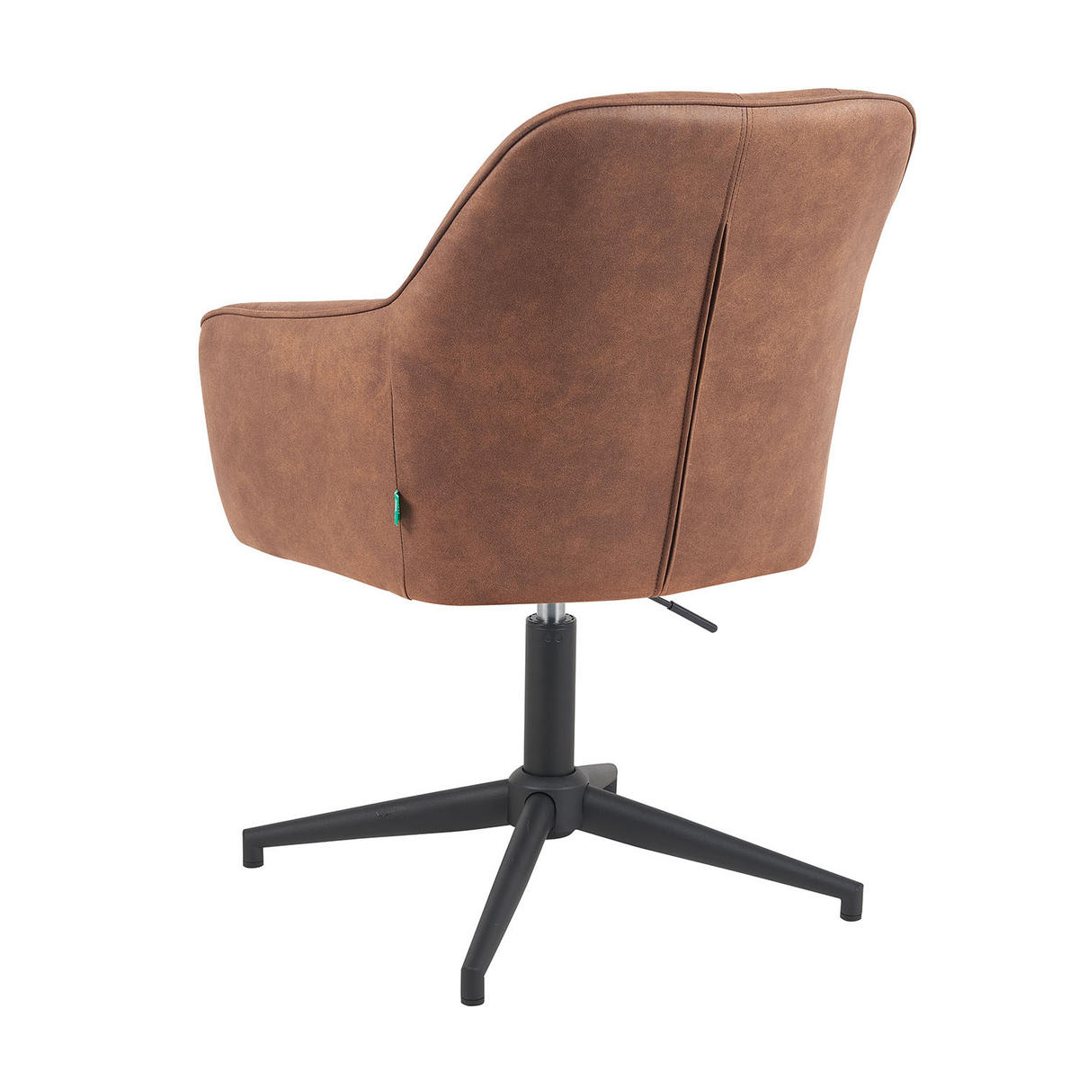 BÜROSTUHL Mika-Elin - Schwarz/Braun, Textil/Metall (60/84/65cm) - DUBI Möbel