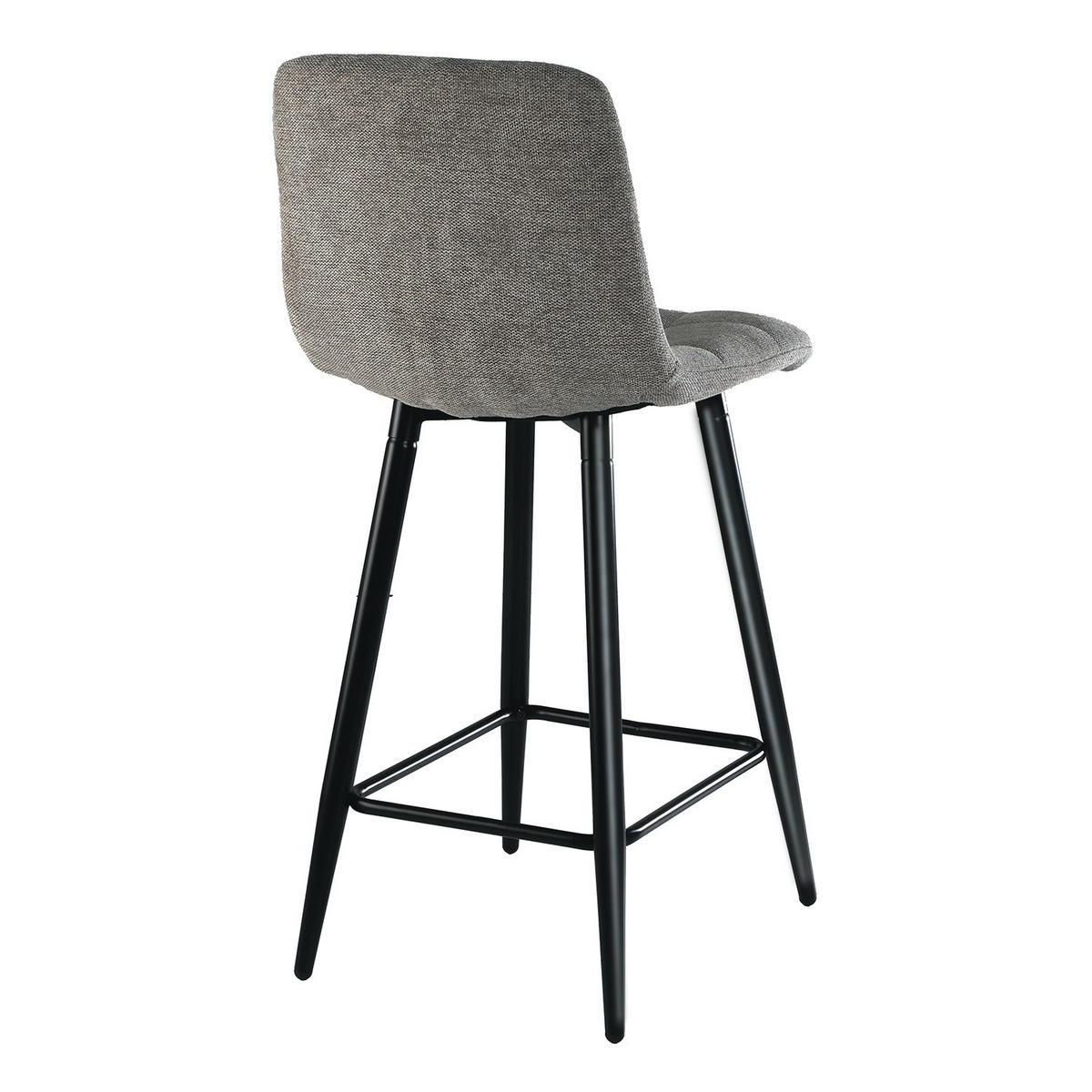 2ER-SET gepolsterter Hocker aus meliertem Stoff 42/94/51 cm - Braun, Textil (42/94/49cm) - Calicosy