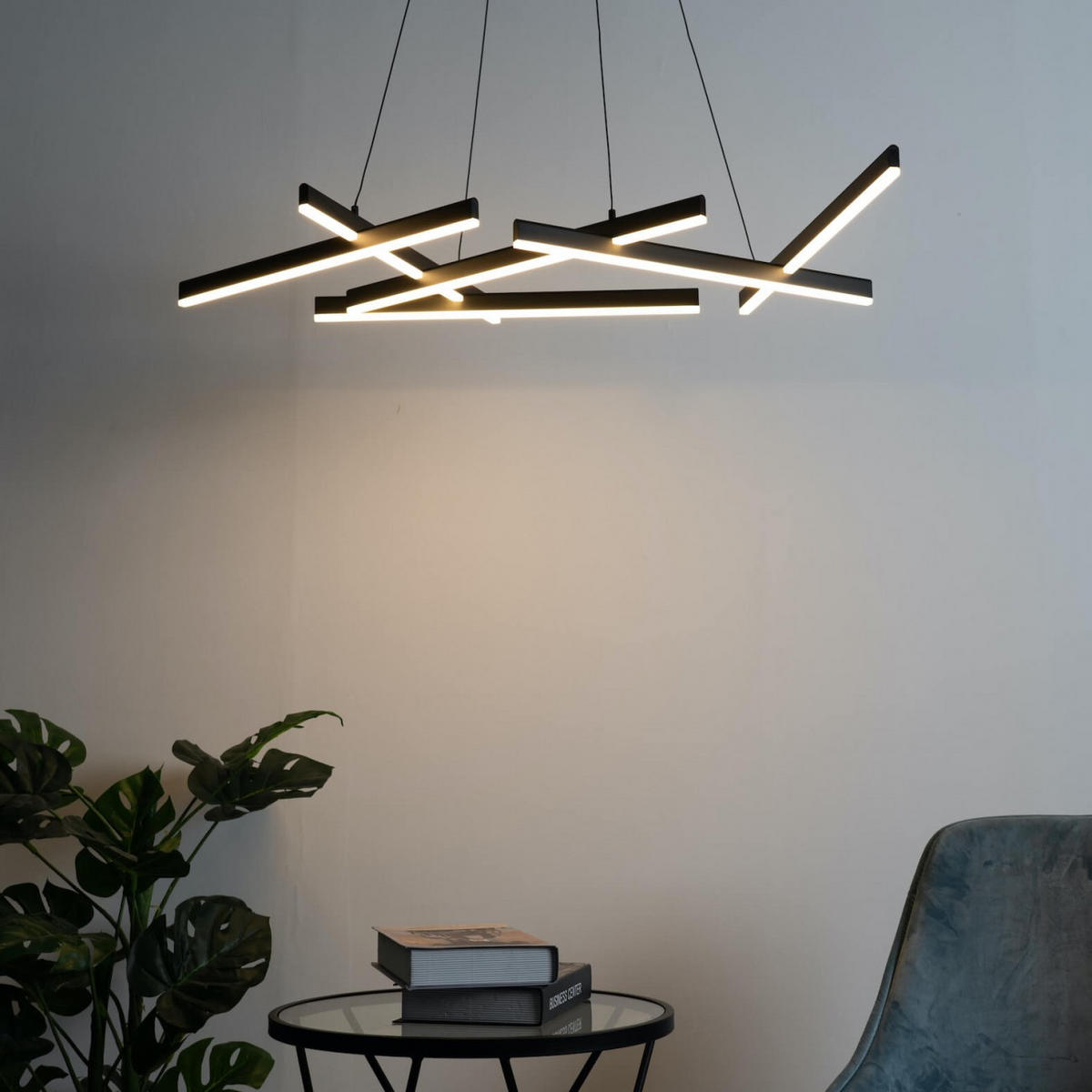 HÄNGELEUCHTE Taranto, Schwarz, 120cm - Schwarz, Metall (105/69/120cm) - KOSILUM