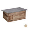 IGELHAUS - Braun, Holz/Textil (46/21/34cm) - Relaxdays
