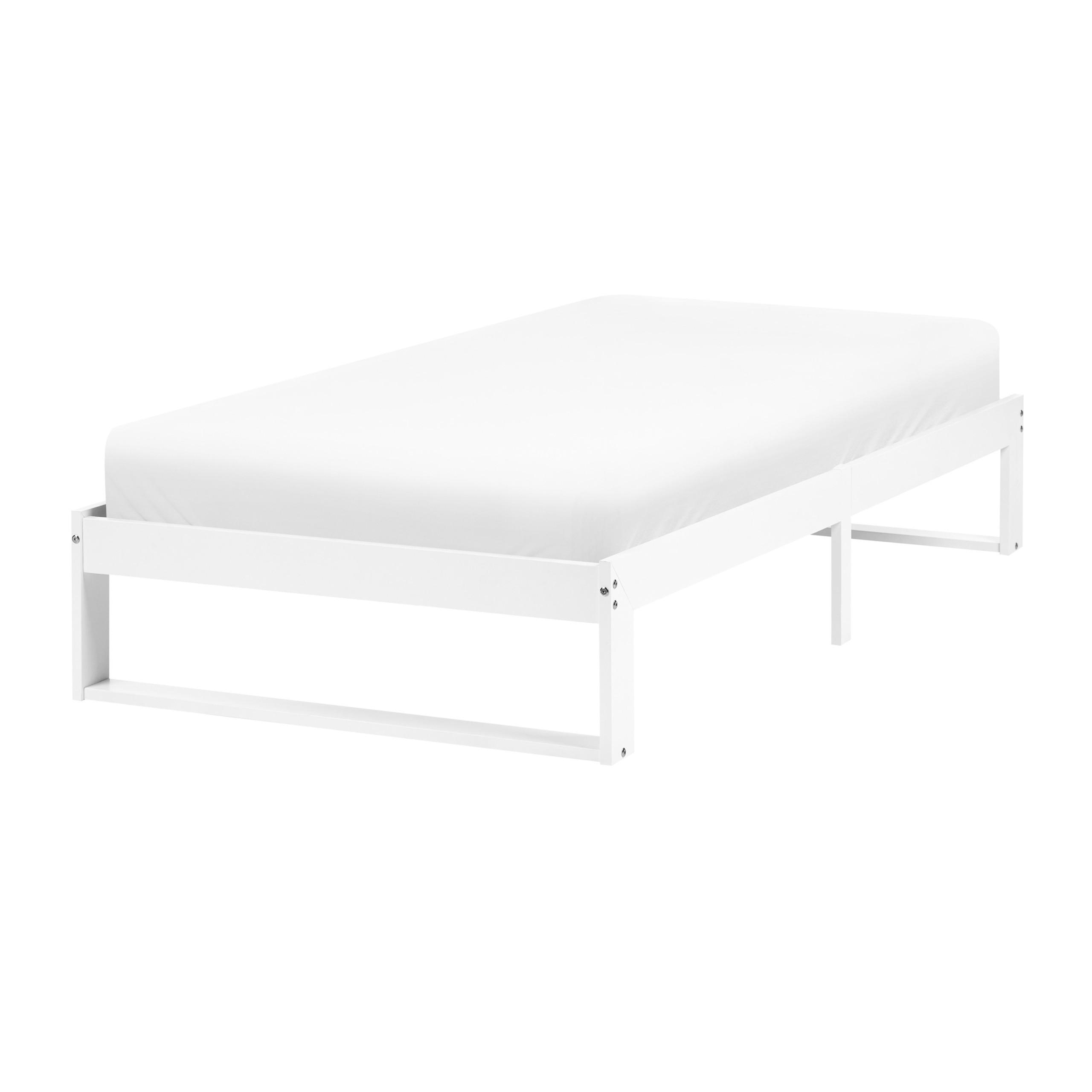 BETT ohne Kopfteil 90/200 Kiefernholz Weiß Talairan - Weiß, Holz (90/200cm) - Beliani