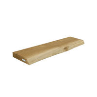 WANDREGAL schwebend mit Baumkante - Eichefarben, Holz (70/4/22cm) - holz4home