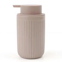 SEIFENSPENDER Keramik 350ml Streifen Khaki - Olivgrün, Keramik (8/14/8cm)