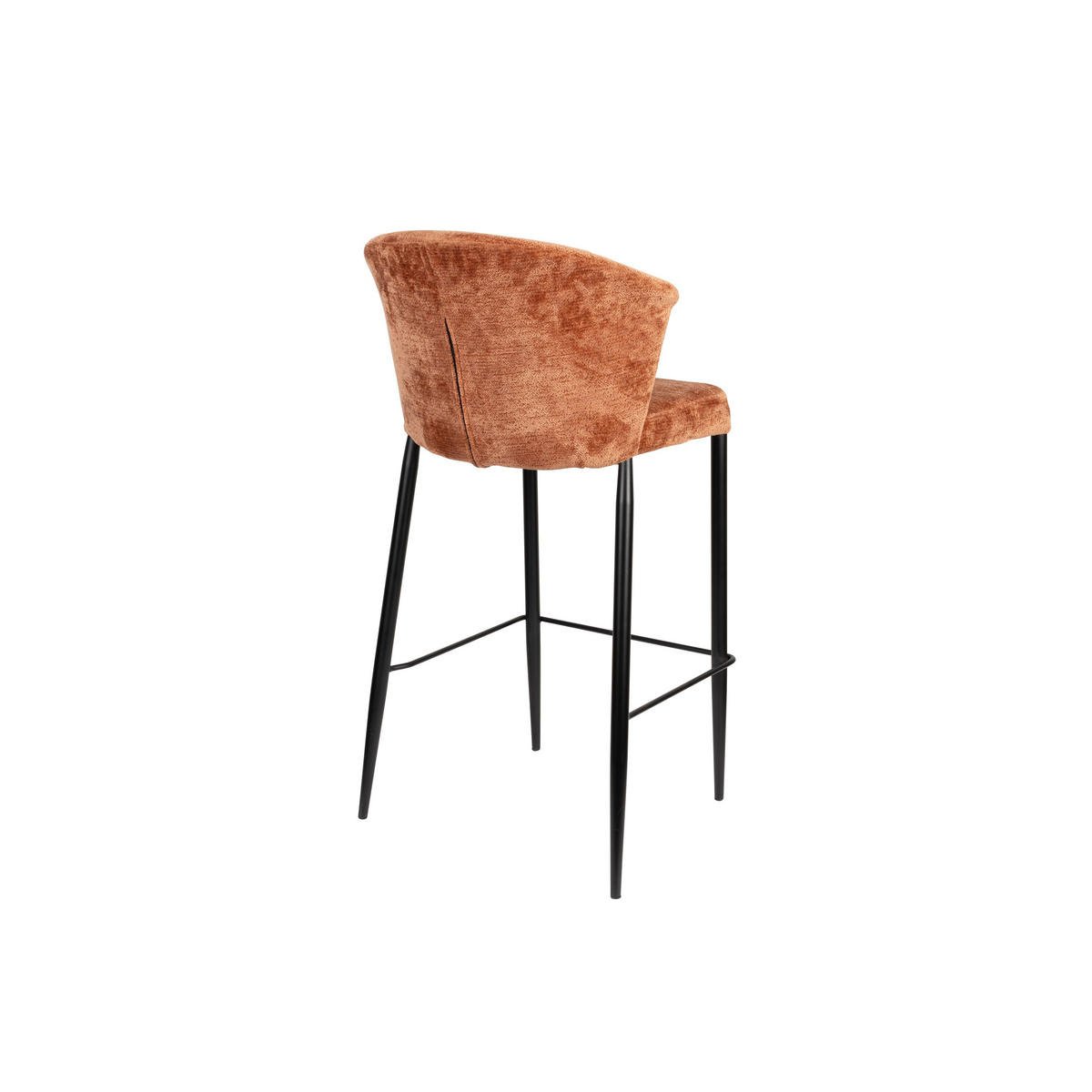 BARHOCKER Georgia Rückenlehne 73 cm Orange - 2 er Set - Rot, Holz (54/101/56cm) - Dutchbone