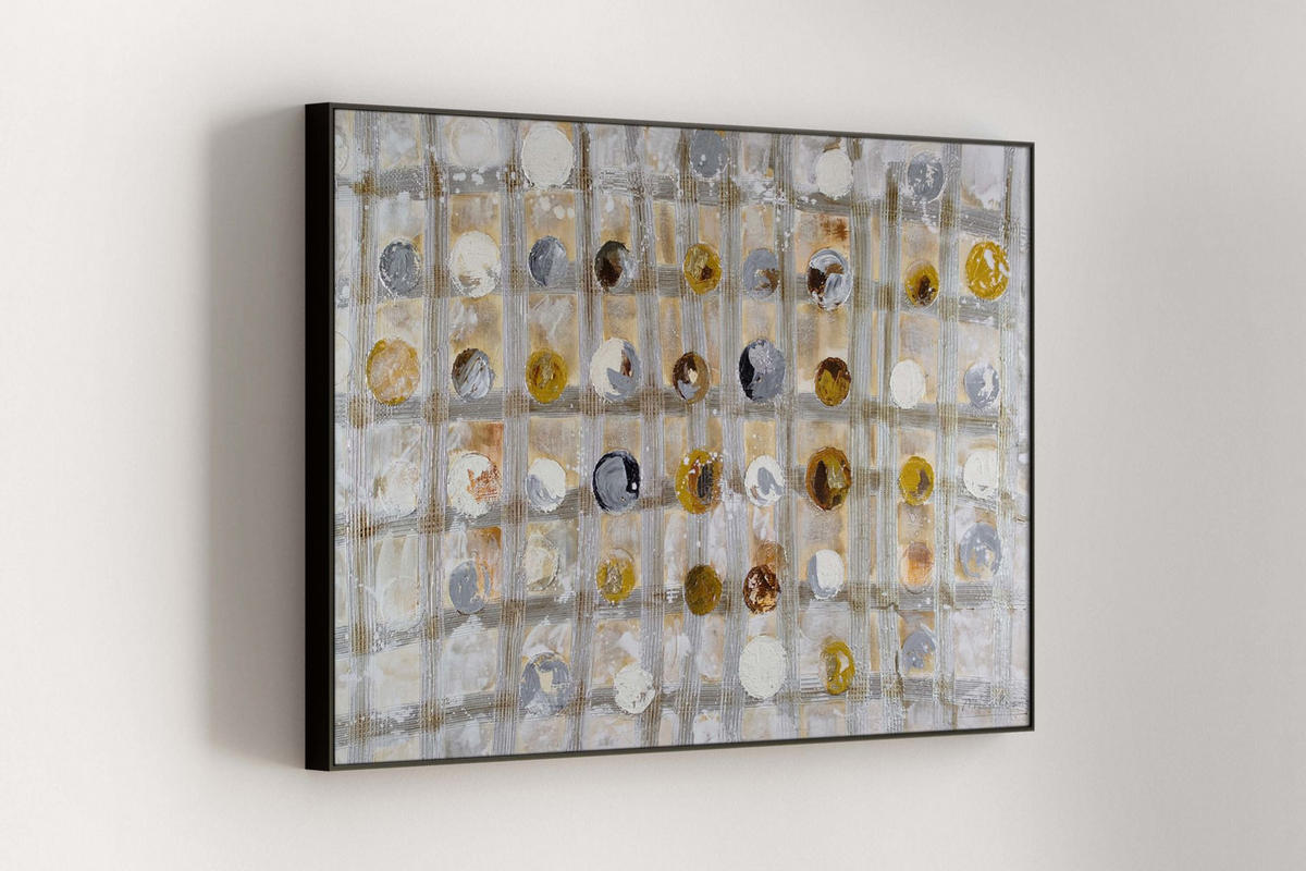 ÖLGEMÄLDE 120/80 cm - Silberfarben/Goldfarben, Holz/Textil (120/80cm) - KUNSTLOFT