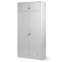 MEHRZWECKSCHRANK Metall mit Erweiterung BORYS 185x90x50cm Grau - Grau, Metall (90/185/50cm) - Jan Nowak