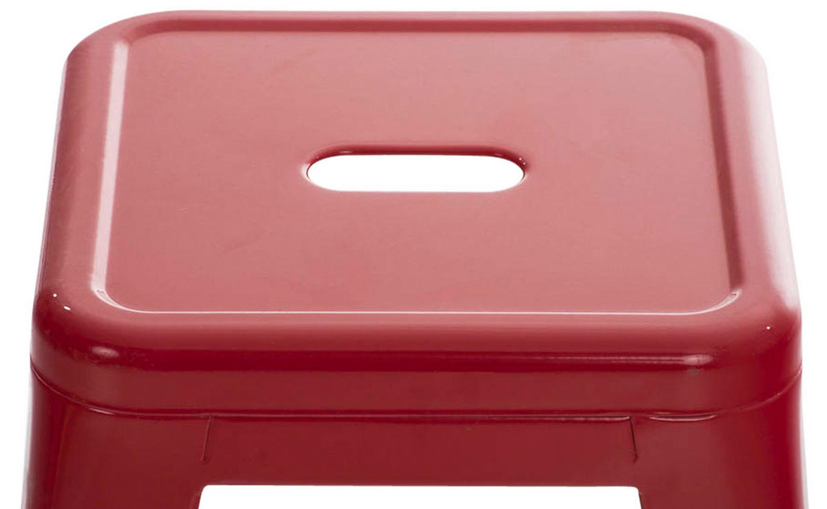 SITZHOCKER Arvida rot - Rot, Metall (40/46/40cm) - TPFLiving