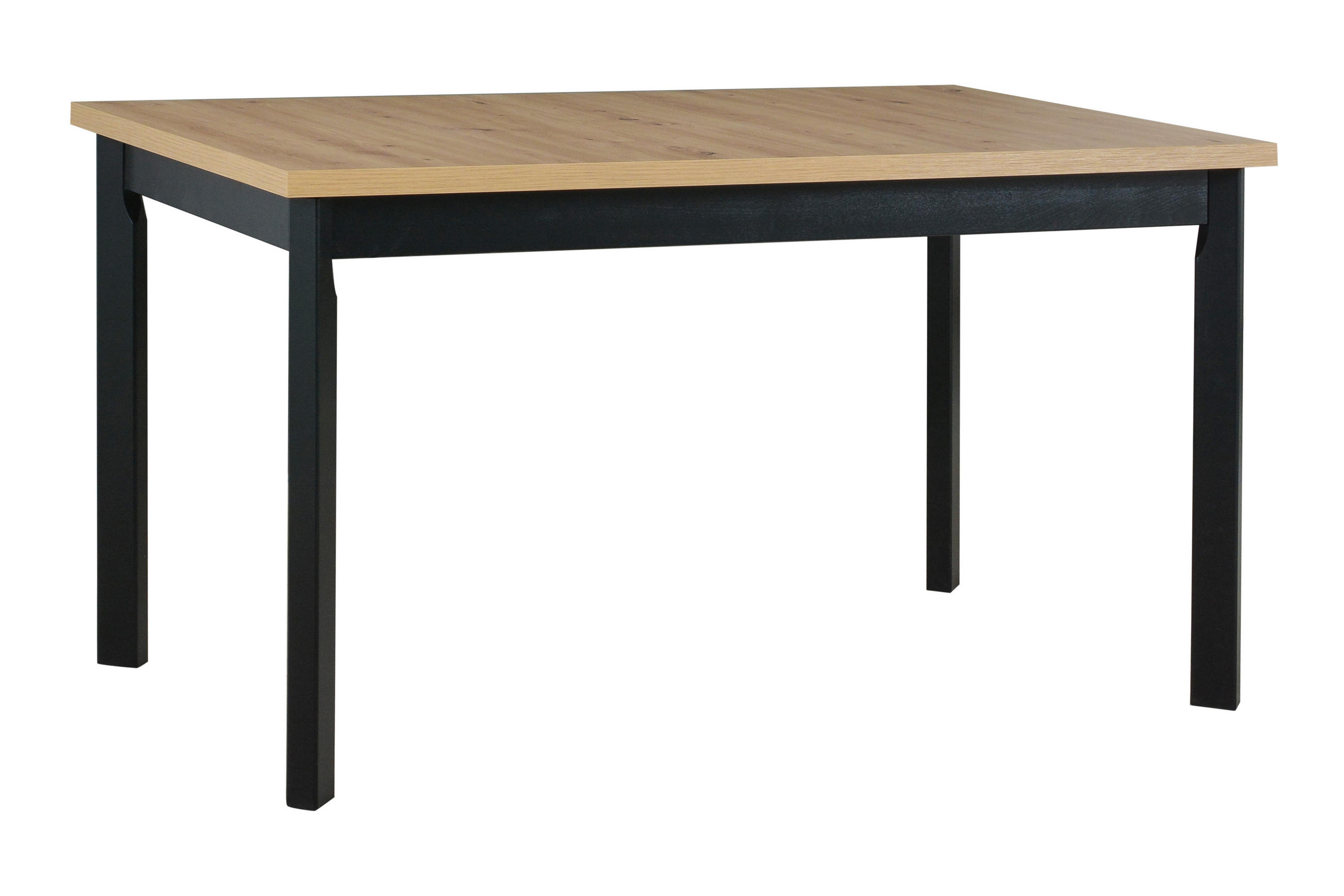 ESSTISCH Modena 1 M P, 140/80 cm, - Schwarz/Eiche Artisan, Holz (80/140/78cm) - Leaf Design