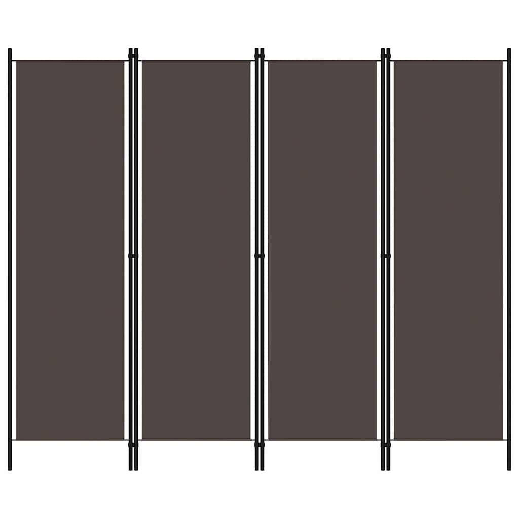 RAUMETEILER 4-teilig Braun 200/180 Cm - Braun, Textil (180/0.1/200cm) - vidaXL