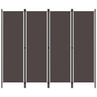 RAUMETEILER 4-teilig Braun 200/180 Cm - Braun, Textil (180/0.1/200cm) - vidaXL