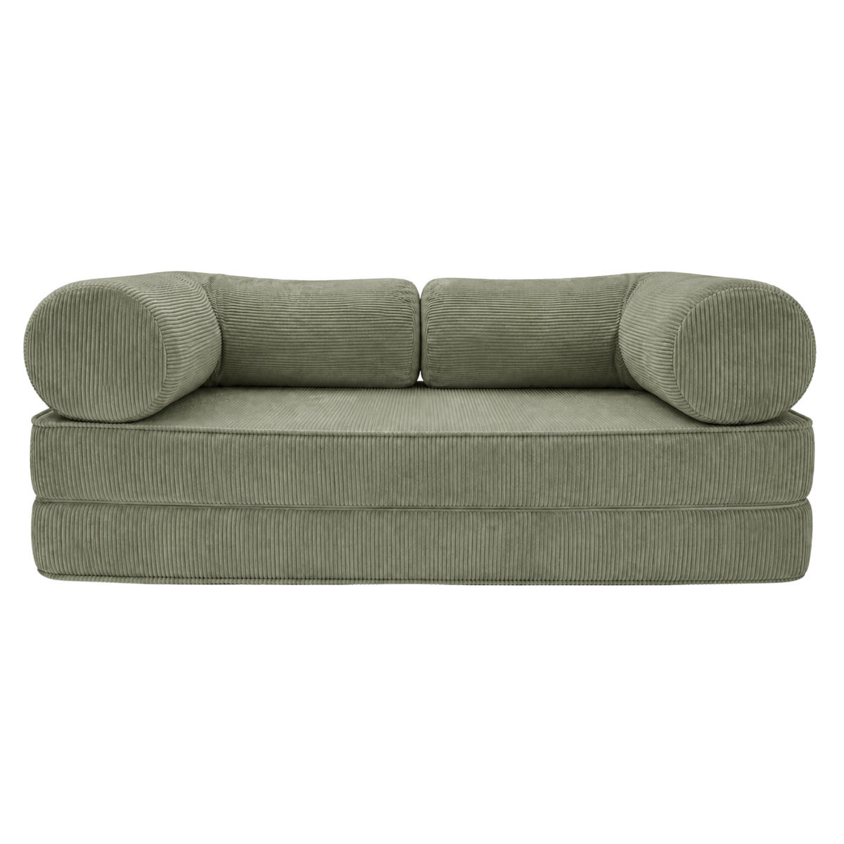DESIGN Sofa aus Premium Stoff im zeitgenössischen Stil Olivgrün - Olivgrün, Textil (200/70/100cm) - SURB