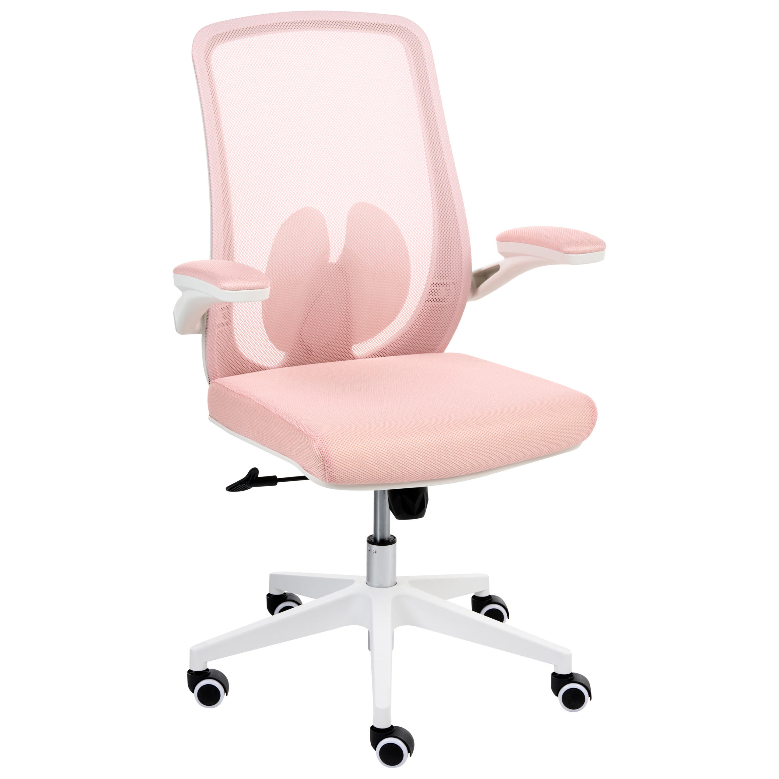 BÜROSTUHL Pastellrosa Overlord - Pink, Textil (49/100/63cm) - Beliani