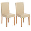 ESSZIMMERSTUHL Beige 2er-Set - Beige, Textil (43/90/56cm) - MCW