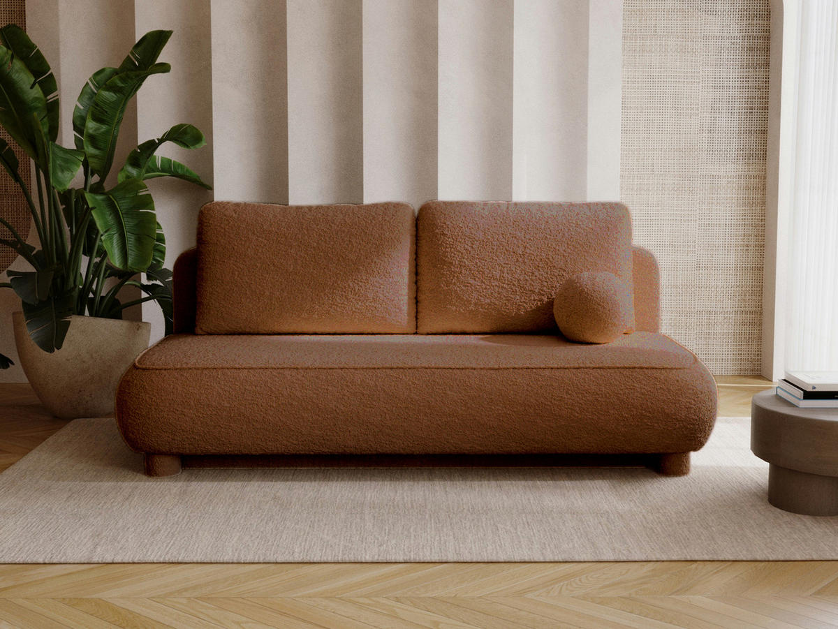 SOFA Kupfer BELLY - Kupferfarben, Holzwerkstoff (209/96/96cm) - Compleo24