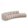 SOFA modular rechts Lupine aus Chenille-Stoff beige 5 Sitzplätze - Beige, Textil (335/70/166cm) - Micadoni