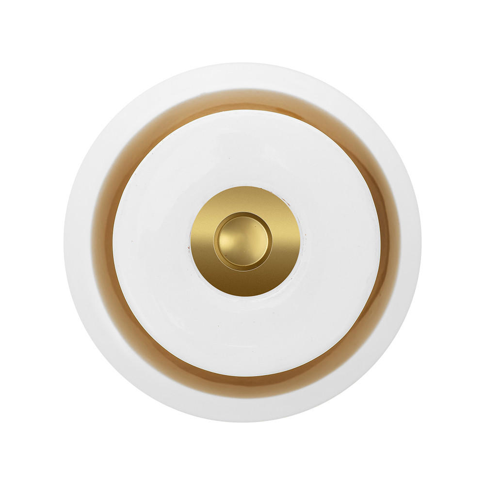 KERZENHALTER Metal sphere small white-gold 24 cm - Goldfarben/Weiß, Metall (12/24/12cm) - Pip Studio